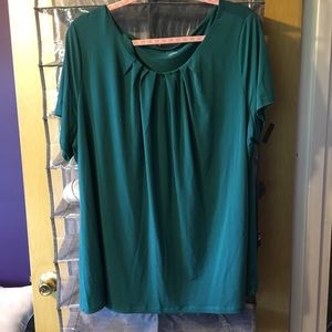 Green work blouse